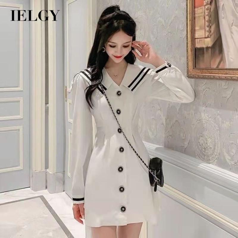 IELGY   Đầm Dáng Chữ A Phong Cách Hàn Quốc Thời Trang Cho Nữ