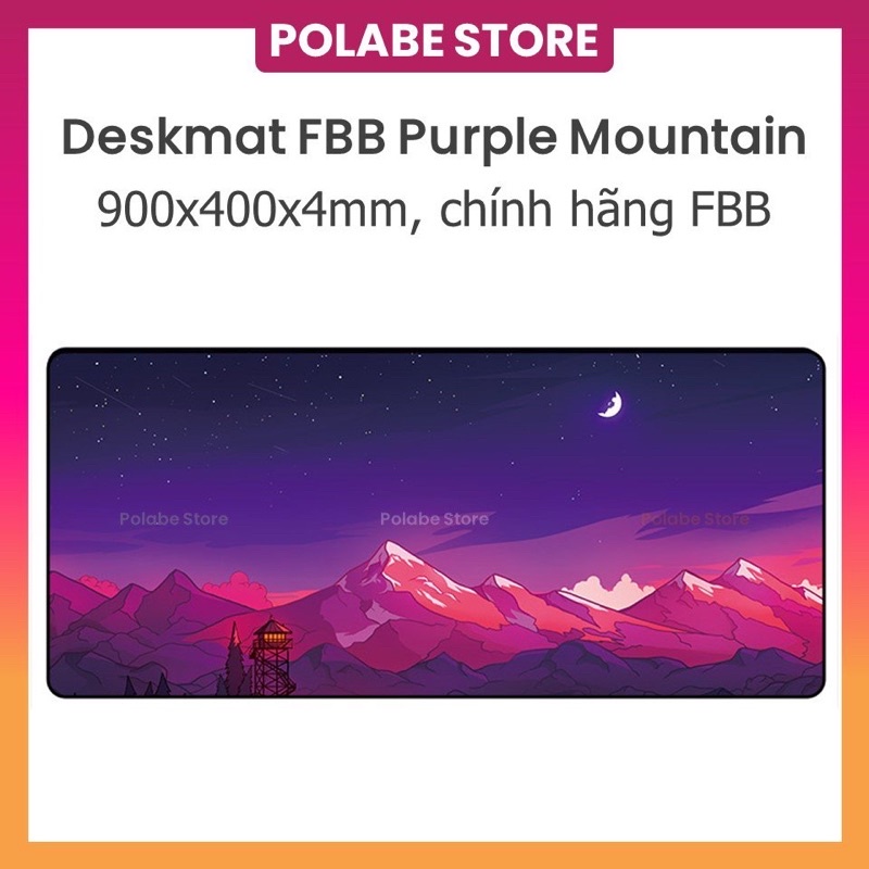DESKMAT FBB PURRPLE MOUNTAIN lót chuột cỡ lớn lót bàn phím kích thước 900x400x4mm Deskpad bàn di chuột - Polabe Store