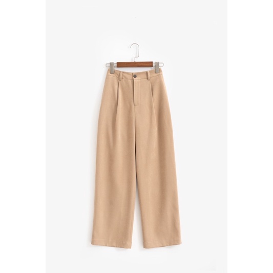 [Mã 2611THTRANG100K hoàn 10% xu đơn 99K] Quần culottes nhung ống suông nữ MADELEN nhiều màu trơn dáng cạp cao