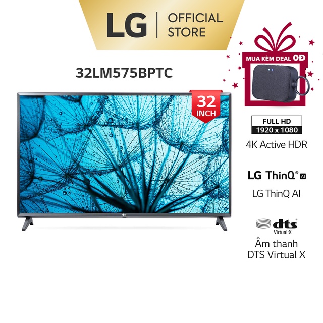 ۞[Mã ELLGHOT giảm 5% đơn 3TR] Smart FHD Tivi LG 32 Inch 32LM575BPTC ThinQ AI - Model 2021 Miễn phí lắp đặt