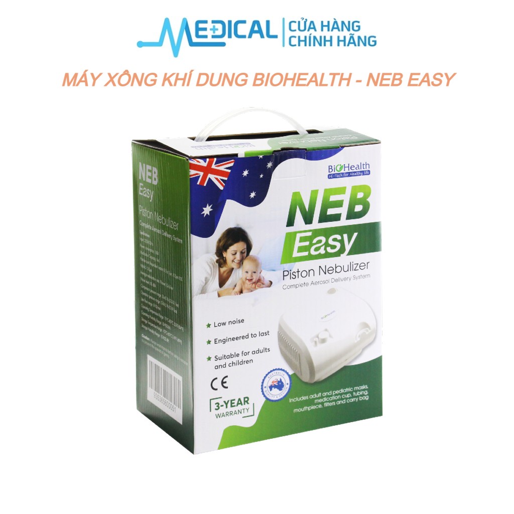 Máy xông khí dung BioHealth NEB Easy/ NEB BASIC ( New) chính hãng bảo hành 3 năm - MEDICAL
