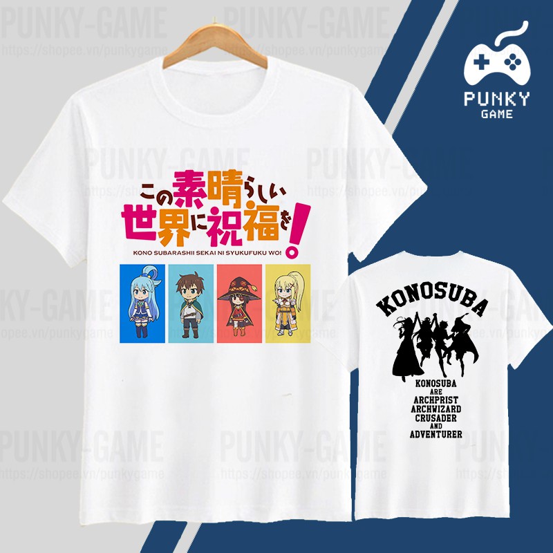 jGuJ /Áo thun anime Konosuba ngắn tay CODE08!