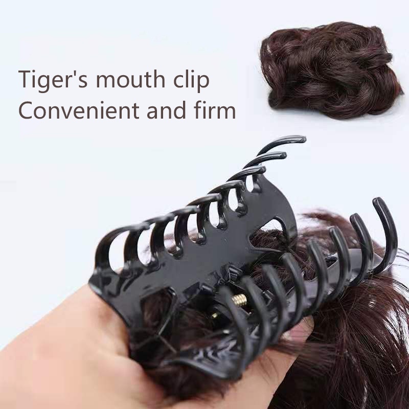 Búi Tóc Giả Xoăn Bằng Sợi Tổng Hợp Có Kẹp Thời Trang Dành Cho Nữ