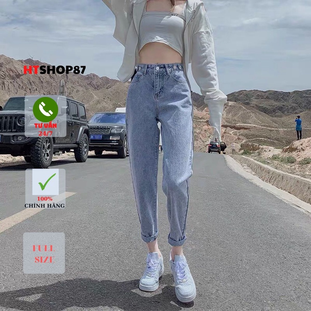 Quần bò jean nữ unisex Hàn Quốc mẫu mới nhất HTJean | BigBuy360 - bigbuy360.vn