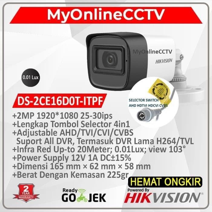 HIKVISION Camera Cctv Ds-2Ce16D0T-Irpf Analog Ahd Hdtvi Cvi Chất Lượng Cao