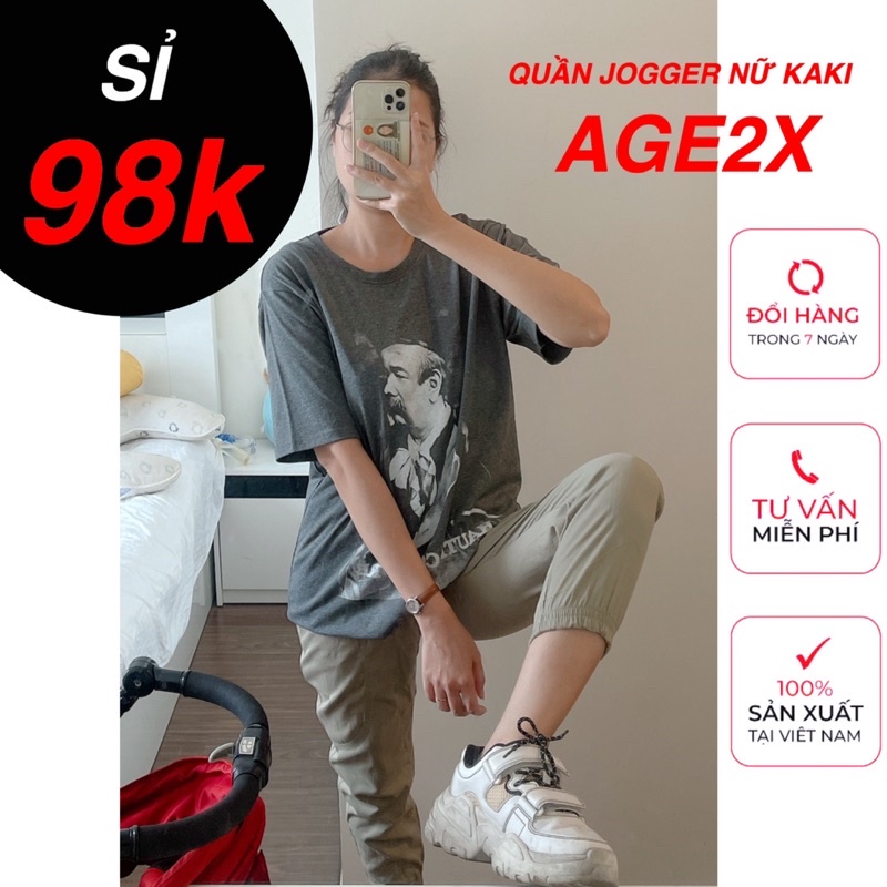 QUẦN JOGGER CARGO NỮ #AGE2X phong cách năng động trẻ trung,chất liệu kaki thế hệ mới | BigBuy360 - bigbuy360.vn
