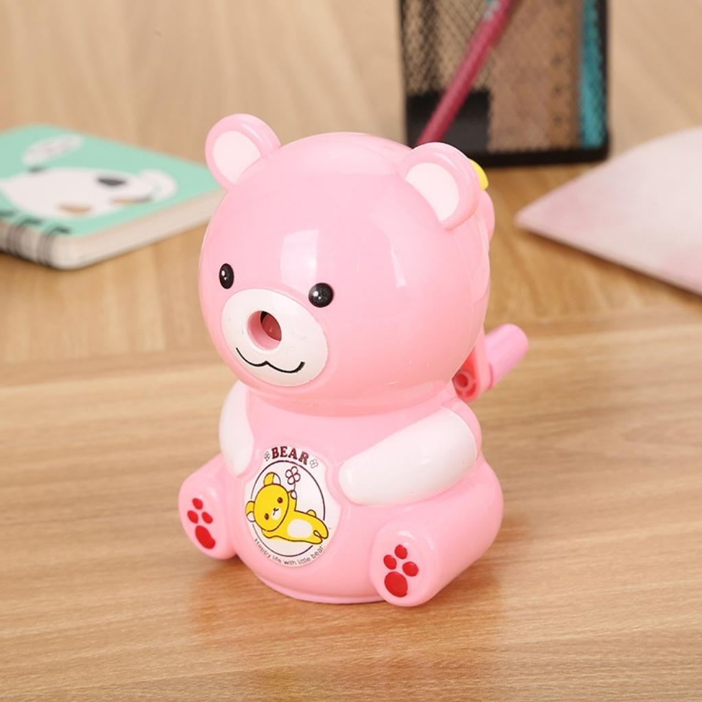 Gọt Bút Chì Quay Tay Khổng Lồ EDUSKY Đồ Xoay Chuốt Xịn Dễ Dàng Cho Văn Phòng Phẩm Phong Cách Gấu Dâu Cute Dễ Thương