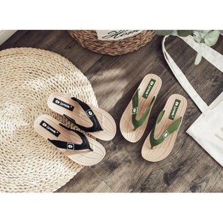 Dép xỏ ngón nữ đế bánh mì cao 5cm thời trang đi biển, du lịch, dạo phố DN06