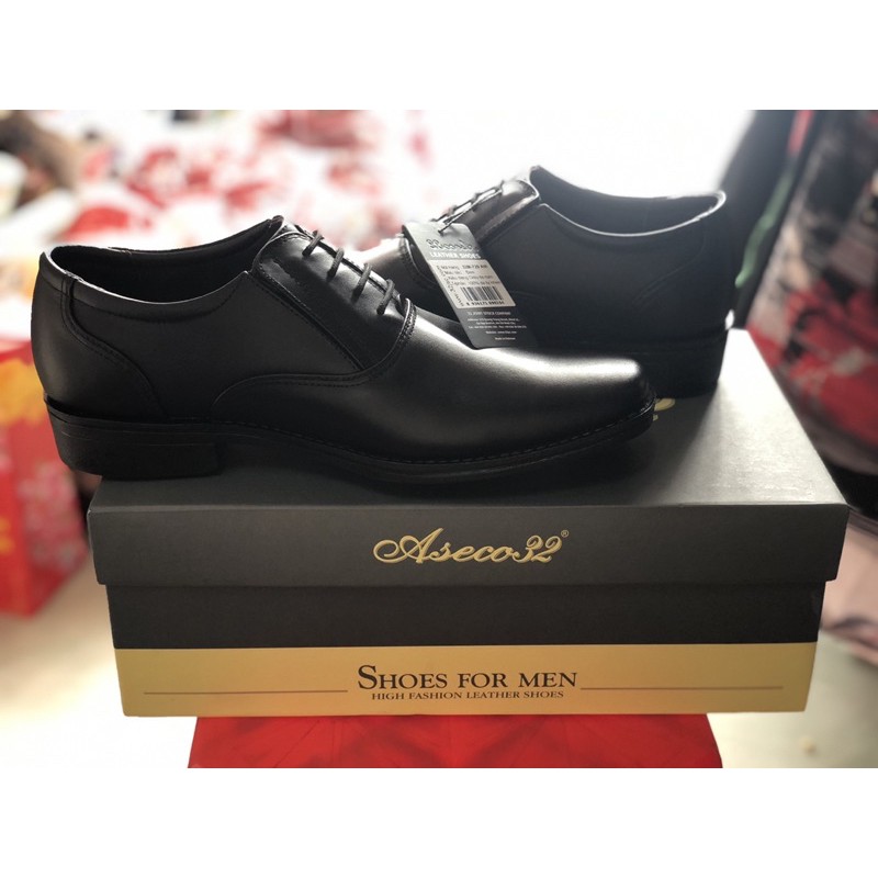 Giày da nam công sở cao cấp không dây đế hơi Aseco 32 729 AIR