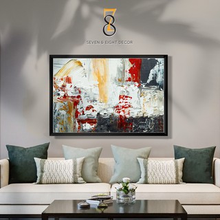 Tranh Canvas | Tranh Trừu Tượng Phong Cách Sơn Dầu 1FHOIL011 | Tranh Căng Khung Cao Cấp | Tặng Kèm Đinh Đa Năng