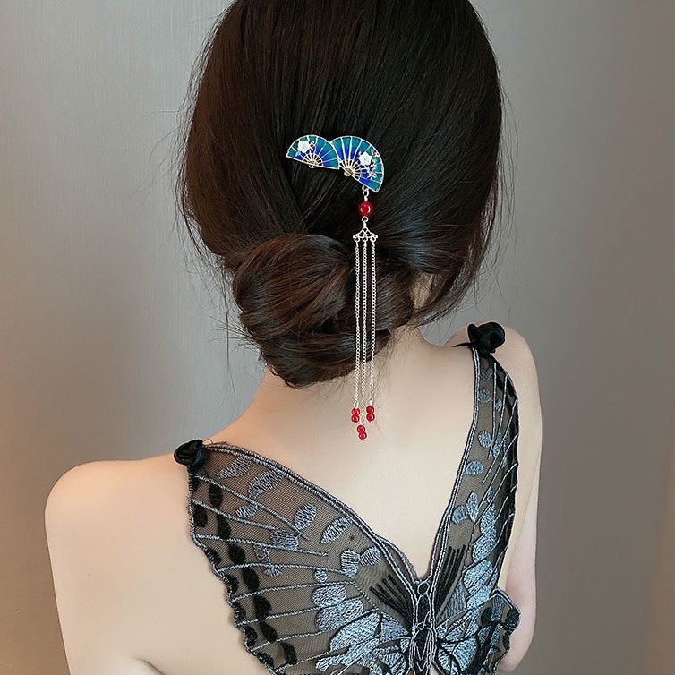 Trâm Cài Tóc Hình Quạt Thiết Kế Phong Cách Trung Hoa Cho Nữ