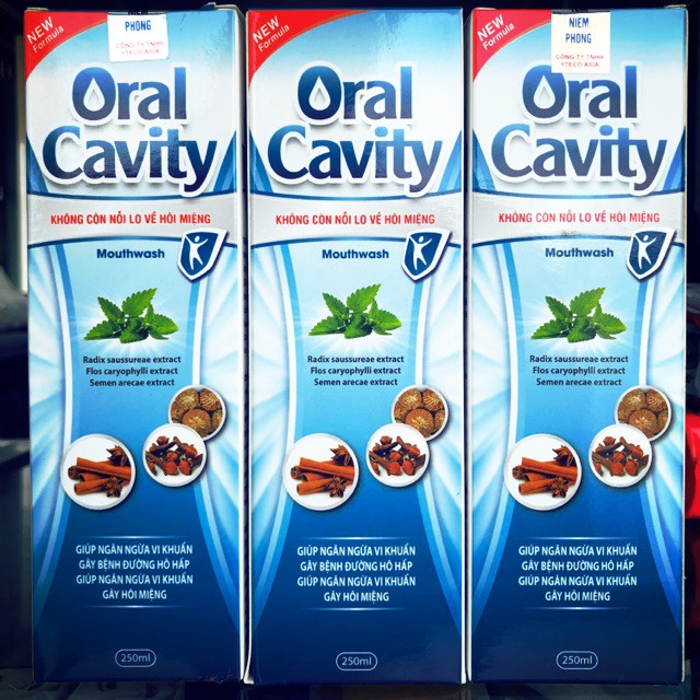 Nước súc miệng Oral Cavity lọ 250ml xúc miệng thảo dược chính hãng