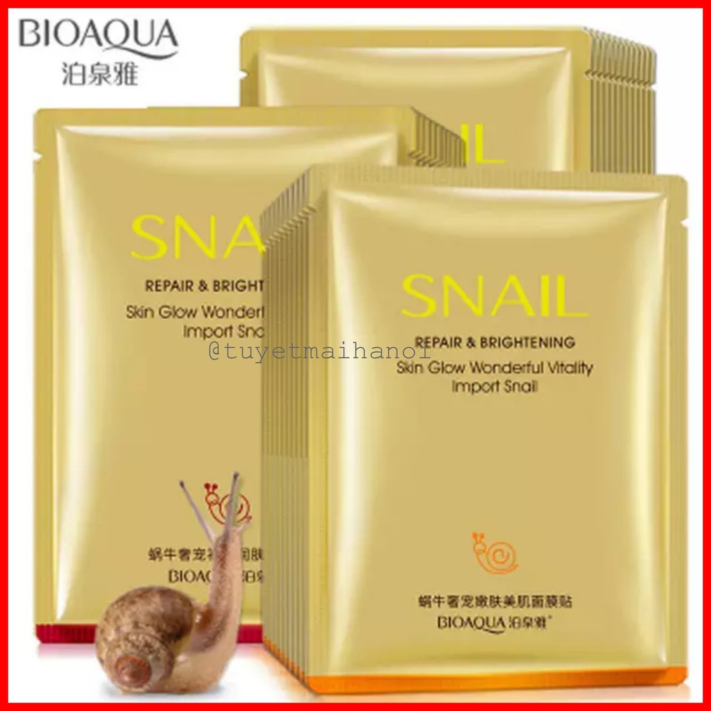 Mặt nạ Ốc Sên Cao Cấp Bioaqua dưỡng ẩm, làm trắng da, ngừa mụn, chống lão hóa