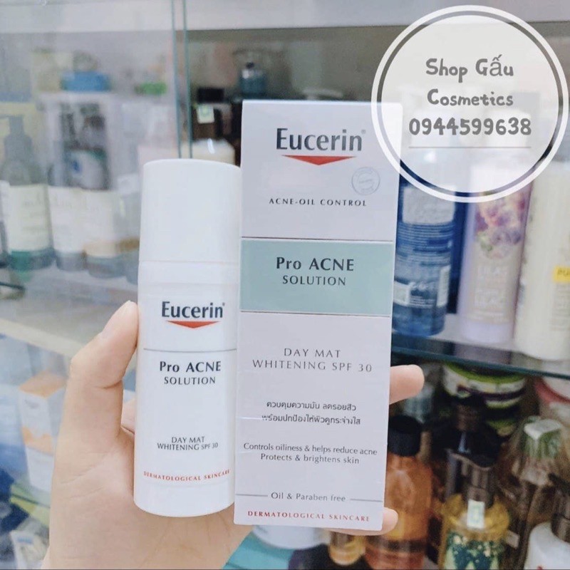 Kem dưỡng giúp giảm mụn, dưỡng trắng da EUCERIN ProAcne – DAY MAT 50ML.