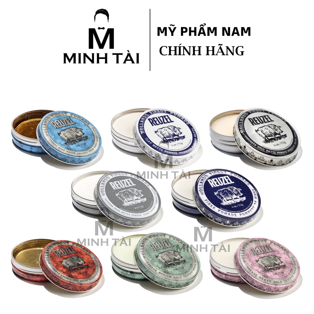 Sáp Vuốt Tóc Nam REUZEL Pomade 35g - Hàng Chính Hãng + Xịt Dưỡng Tóc Reuzel Tonic 20ml + Lược Chải Tóc Pomade