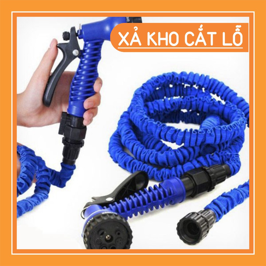 Vòi Xịt Nước Thông Minh Giãn Nở 15m Magic Hose - Vòi Nước Rửa Xe Tưới Cây Tự Động Giãn Dài Khi Bơm Nước Vào