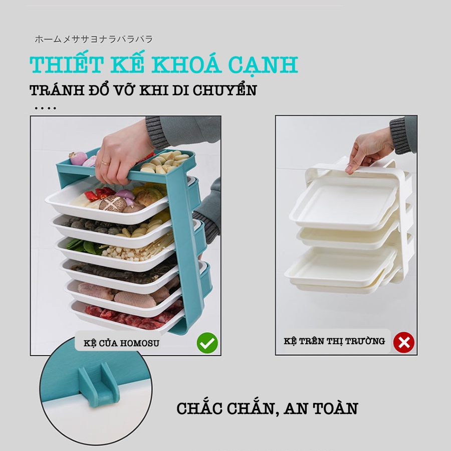 Kệ Đựng Đồ Ăn Sống , Thức Ăn Lẩu Vừa Treo Tường Vừa Để Bàn Cao Cấp , Ăn lẩu Haidilao tại nhà G13