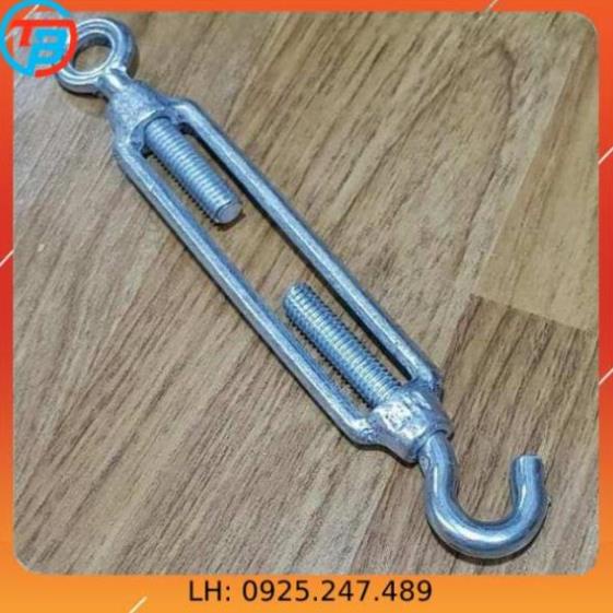 Combo dây phơi cáp lụa bọc nhựa đường kính 4mm (Dây phi 4 - 2 Nở móc 8 - 1 Tăng đơ 8 - 2 Khóa cáp 6)