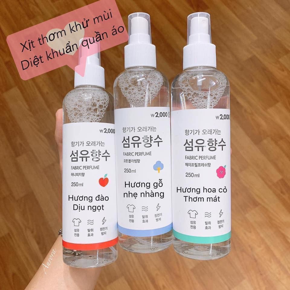 XỊT THƠM QUẦN ÁO HÀN QUỐC / XỊT THƠM FABRIC PERFUME
