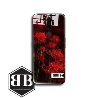 Ốp lưng kính cường lực Oppo A9 2020 A5 2020 A11 A52 A92 A31 A8 A91 Reno3 A39 A57 hình hoa bỉ ngạn siêu cool