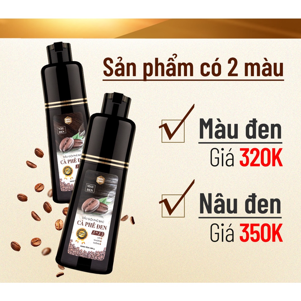 [Mộc Nhu] Dầu gội Cà Phê Đen Mộc Nhu 280g