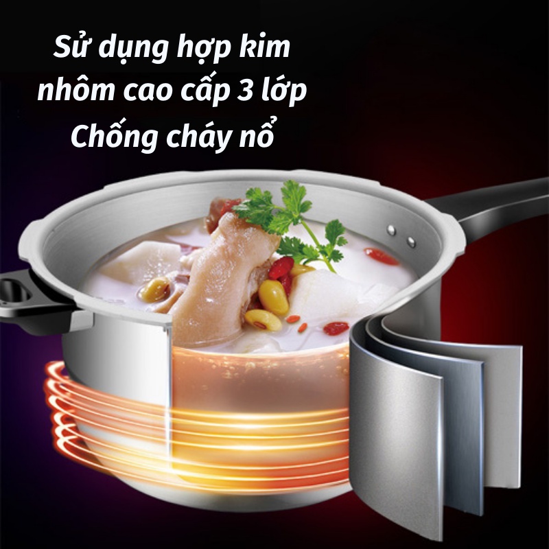 Nồi Áp Suất Dành Cho Mọi Loại Bếp Nồi Áp Suất Đa Năng Nấu Siêu Nhanh SUN.Z