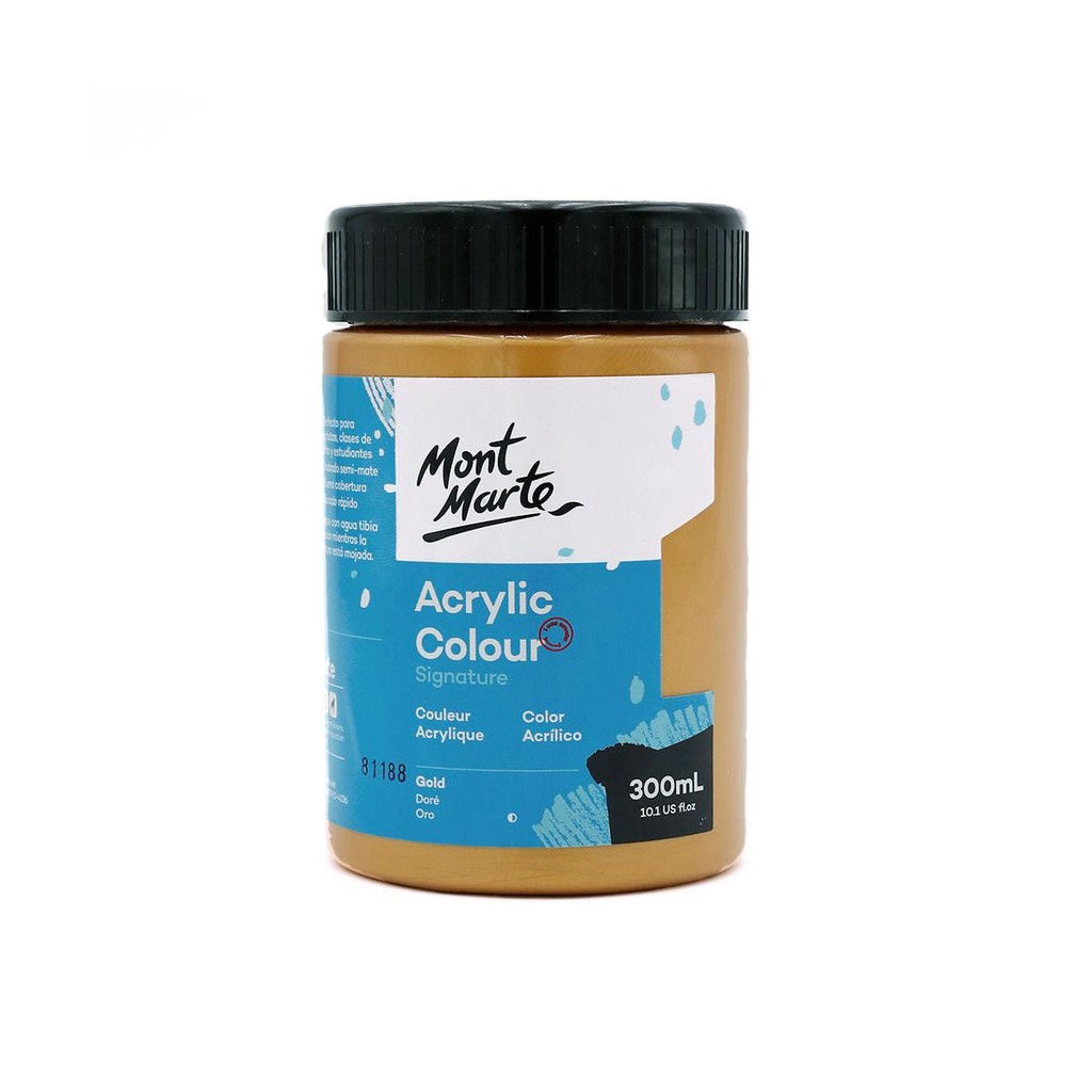 Màu Acrylic Mont Marte 300ml - Gold - Acrylic Colour Paint Signature 300ml (10.1oz) - MSCH3033