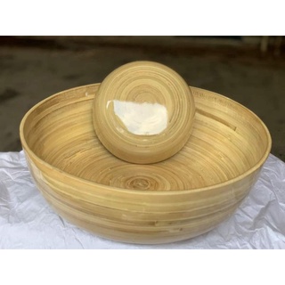 Combo chậu tre ngâm tay, chân cho spa nail