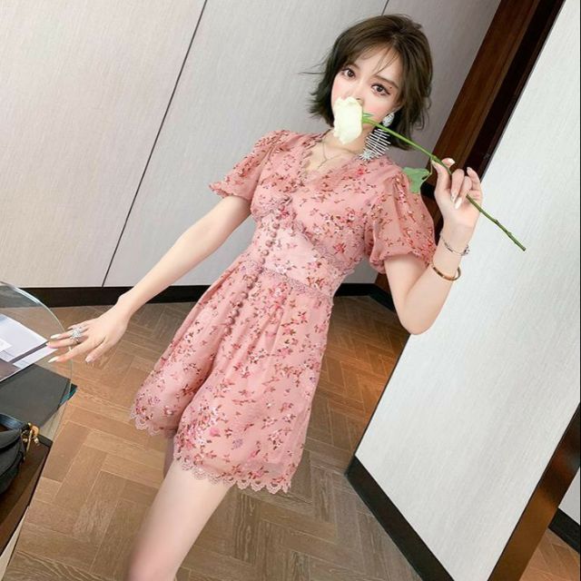Hàng nhập - Jumpsuit ngắn, bộ jum viền ren
