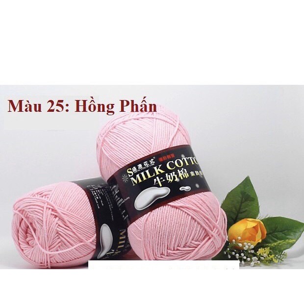 Len Milk Cotton loại 1- 125G- Bảng Màu 2