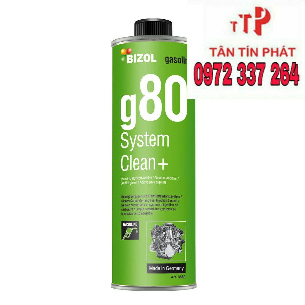 PHỤ GIA LÀM SẠCH KIM PHUN, BUỒNG ĐỐT , VAN XUPAP – BIZOL g80