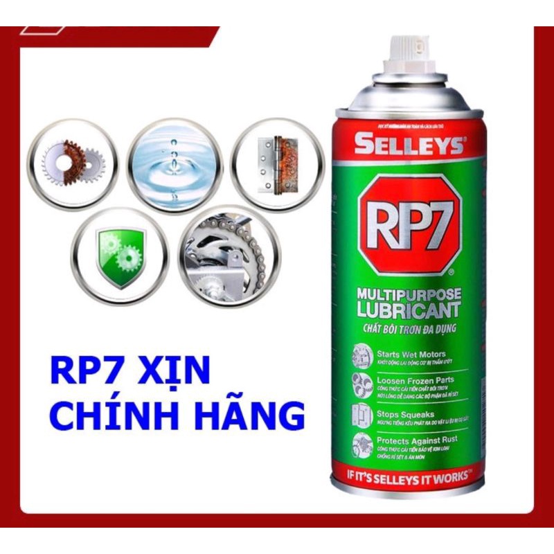 [Mã LIFEXANH03 giảm 10% đơn 500K] Bình xịt RP7 SELLEYS CHÍNH HÃNG Xịt Bôi Trơn Và Bảo Vệ Thiết Bị Chống Rỉ Sét.