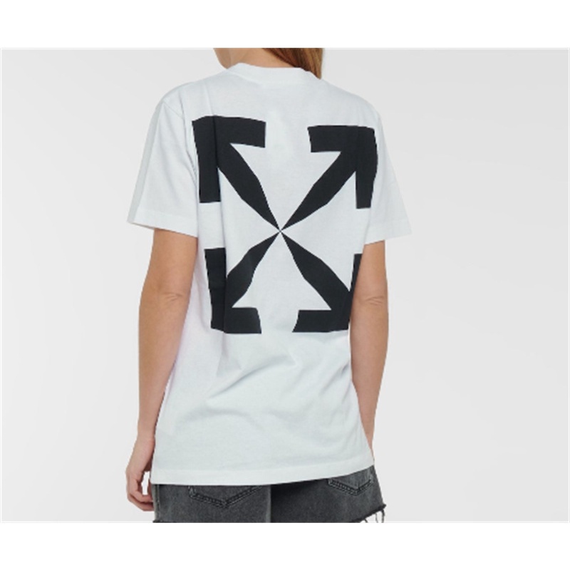 OFF-WHITE Áo Thun Cotton Ngắn Tay In Hình Mona Lisa Cá Tính Cho Nam Nữ