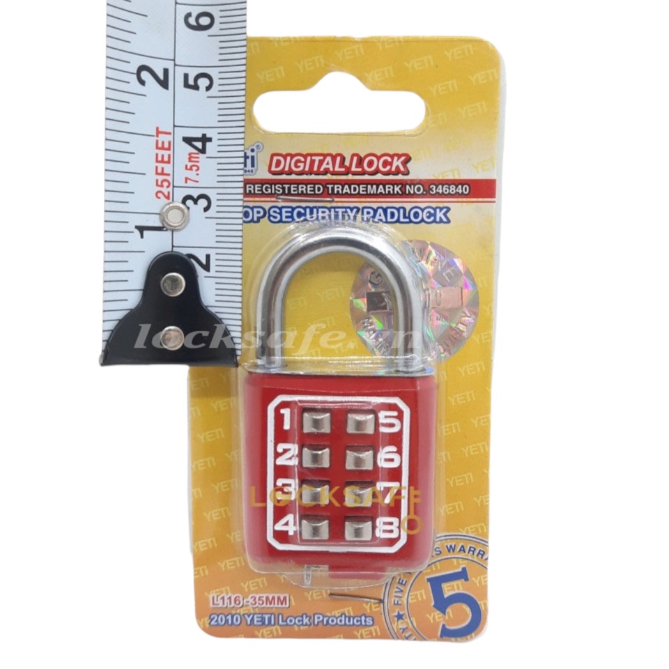 Ổ Khóa Số YETI đi kèm Mã Số Cố Định 8 số , 10 số  ITALY Cao Cấp
