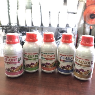 COMBO 5 CHAI PHÂN BÓN VI LƯỢNG CHUYÊN DƯỠNG HOA LAN, HỒNG VÀ CÂY KIỂNG