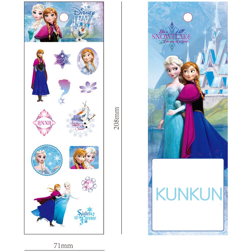 Hình dán sticker nổi 3D công chúa, các nhân vật hoạt hình cute cho bé