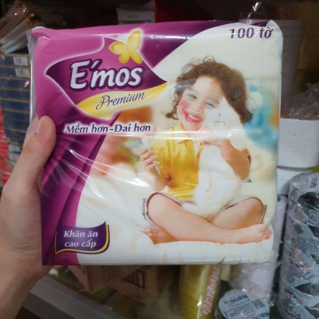 Giấy ăn vuông EMOS 100 tờ