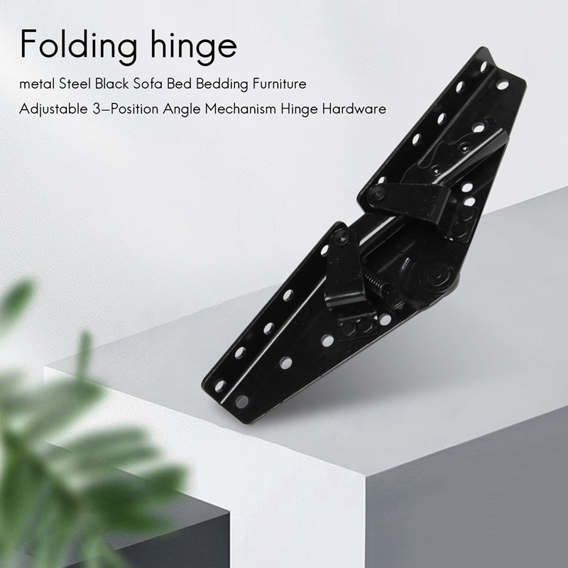 Bản Lề Cơ Khí 3 Cạnh Bằng Thép Kim Loại Màu Đen Có Thể Điều Chỉnh Cho Giường / Ghế Sofa /