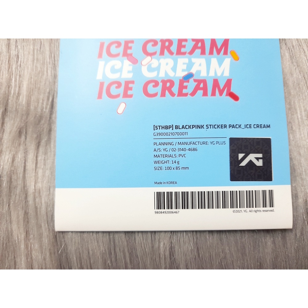 Hình dán BLACKPINK Ice Cream từ bộ 5th Anniversary MD