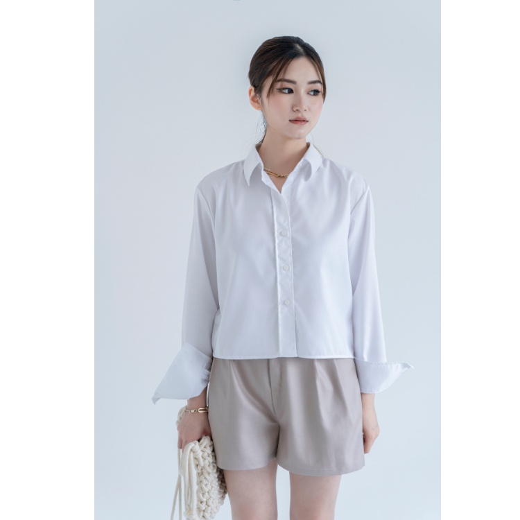 Áo sơ mi crop-top nữ dài tay nhiều màu sắc trẻ JESSI SHIRT