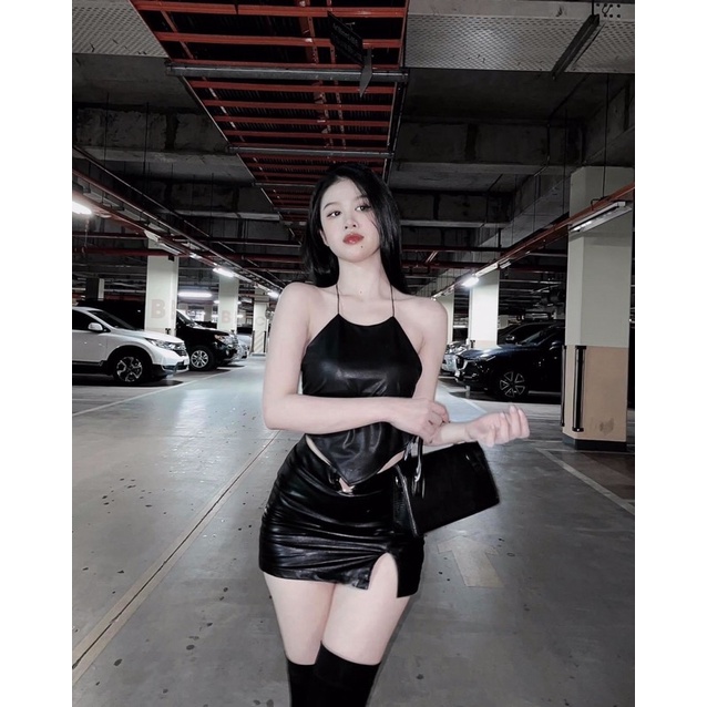 Yoona Auth &HM2T-Áo yếm da siêu cool & sexy Yn