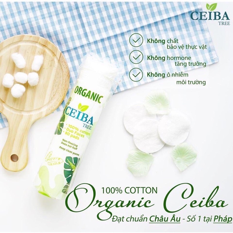Bông tẩy trang Organic Ceiba