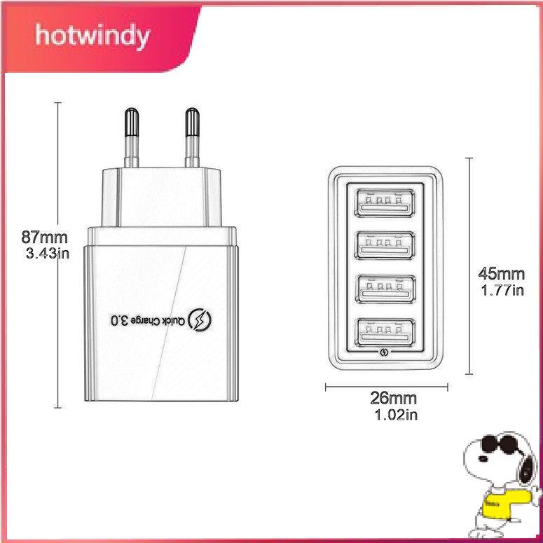 Củ Sạc Nhanh 4 Cổng Usb 3a (0202) Cho Điện Thoại