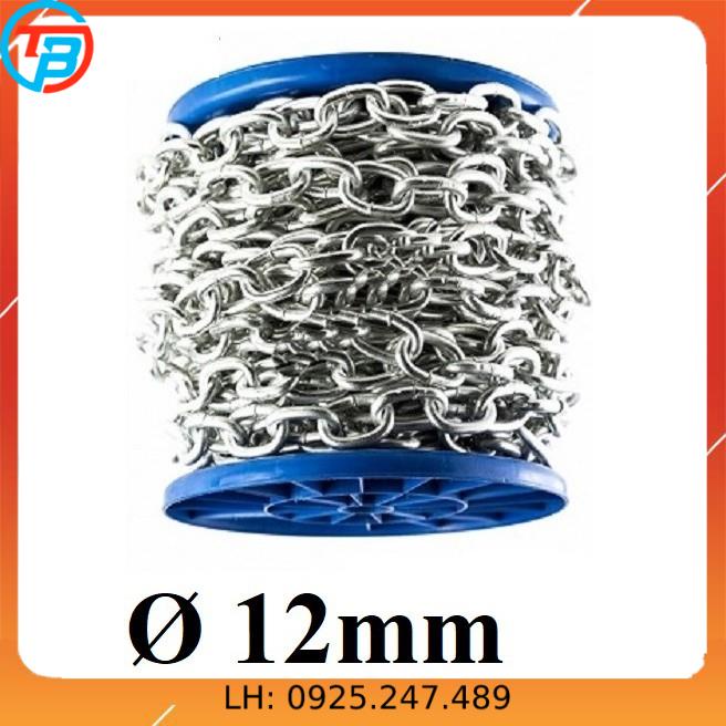 Dây xích sắt mạ kẽm Phi [ 12mm ] CÁP THÉP Thái Bình VinàN