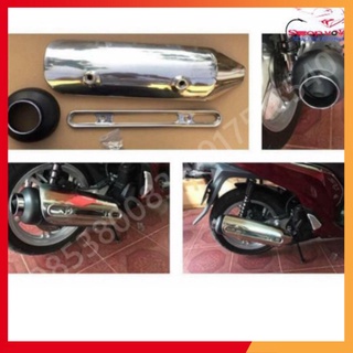 Ốp bô inox cho sh 2017-2019 ( khuyến mại chụp đuôi pô) (Ảnh Sp thật)