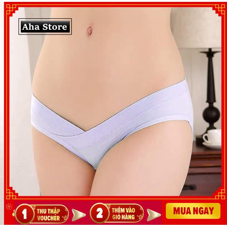 Quần Lót Bầu cạp chéo cao cấp chất cotton kèm túi Zip Aha Store
