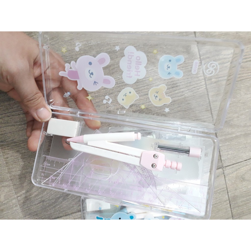 Hộp compa - eke - 8 chi tiết siêu xinh