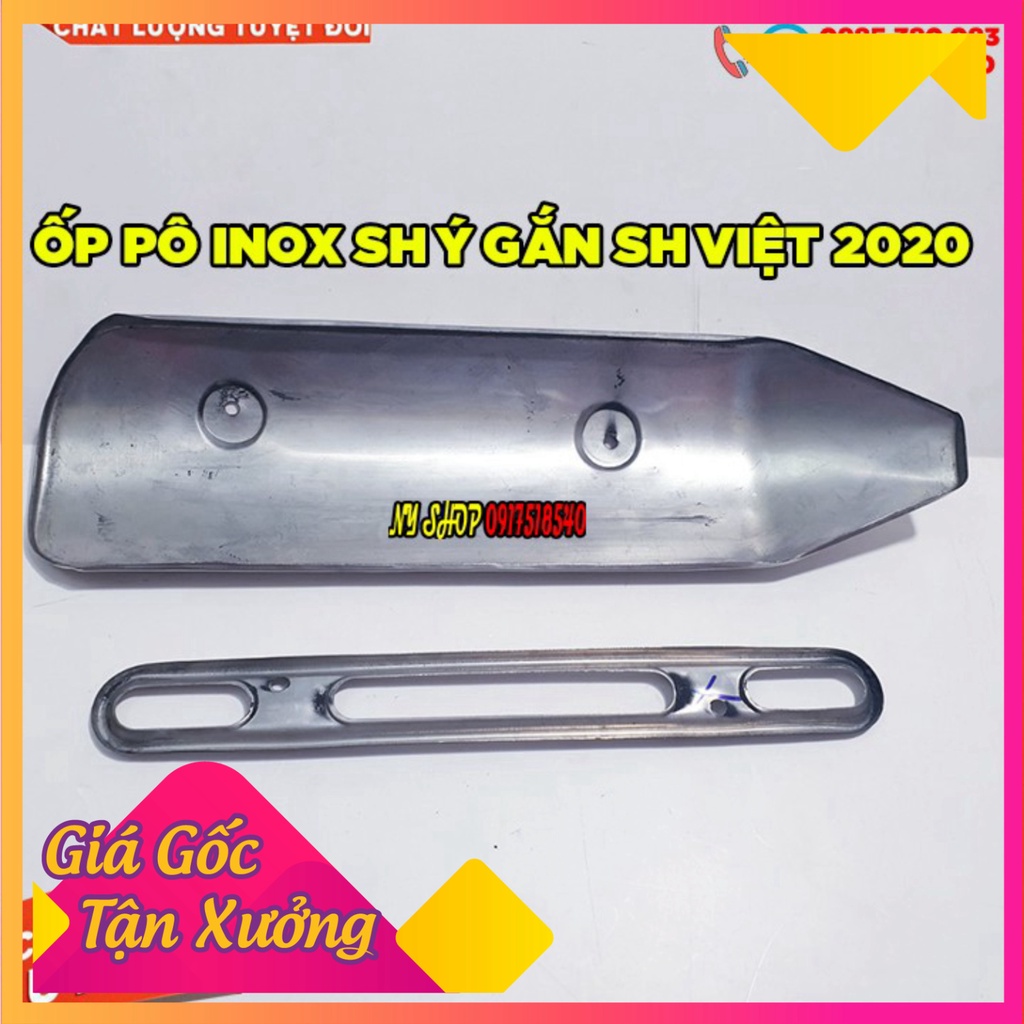 ỐP PÔ INOX SH Ý GẮN SH 2020 - SH 2021 - SH 2022 (Ảnh Sp thật)