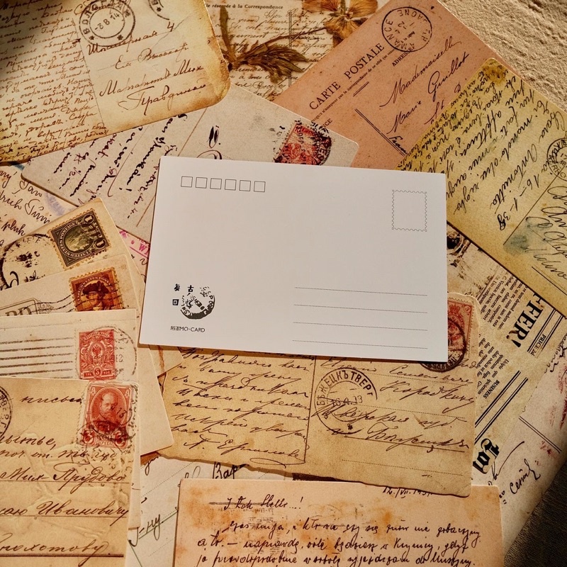 Hộp 30 tấm bưu thiếp, postcard hoạ tiết vintage