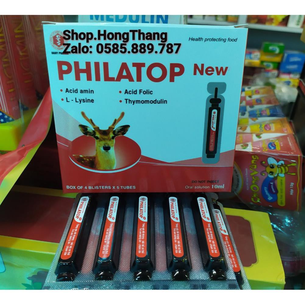 Dạng ống Philatop acidaminlysine_ Dùng cho bé biếng ăn chậm lớn, giuop be thông minh, phat triển nhanh